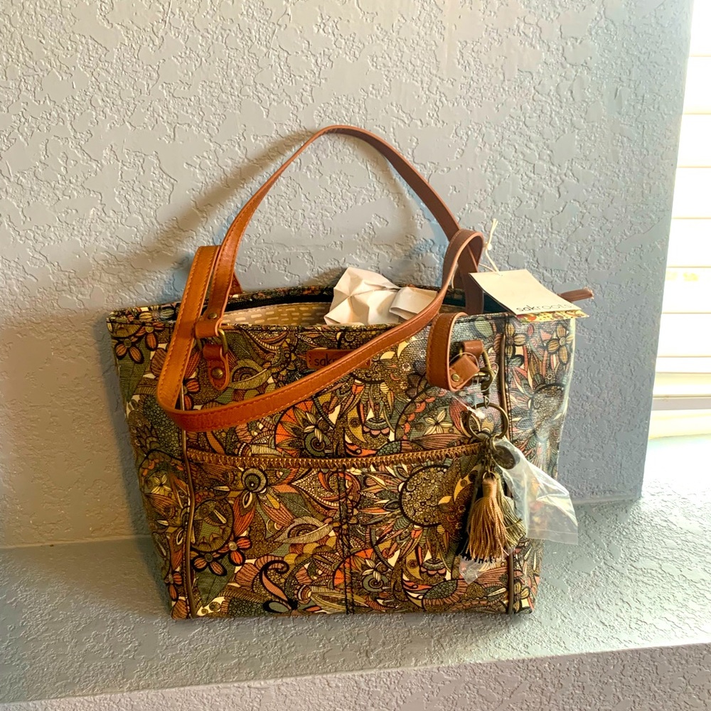 NWT Sakroots Metro Tote made with Juted Canvas